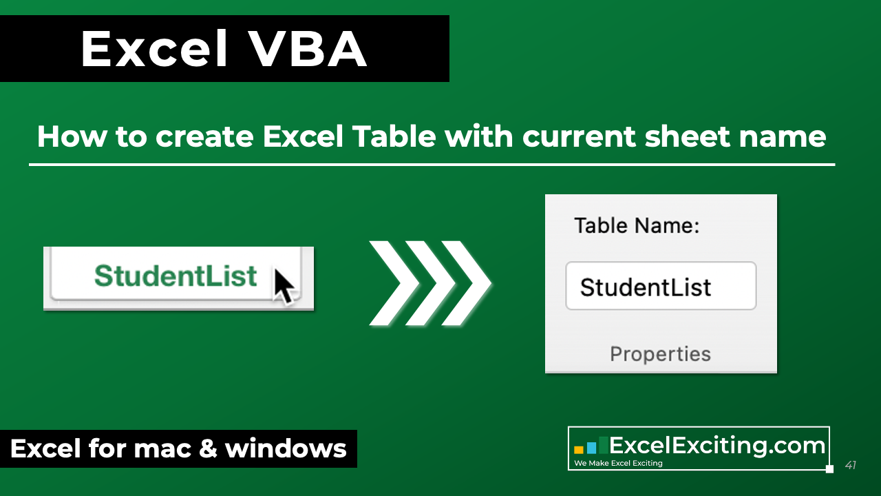 make a table on excel for a mac