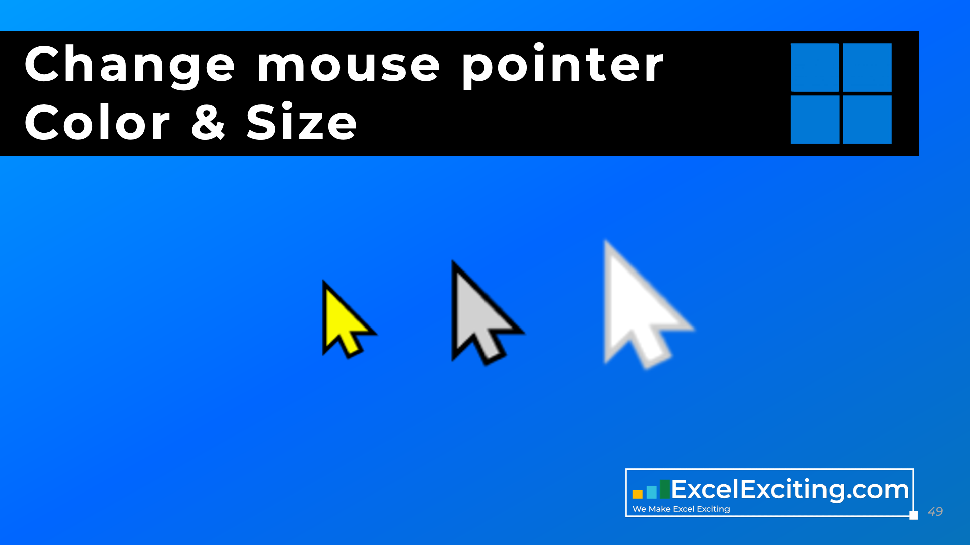 How to change mouse pointer color and size on Windows 11